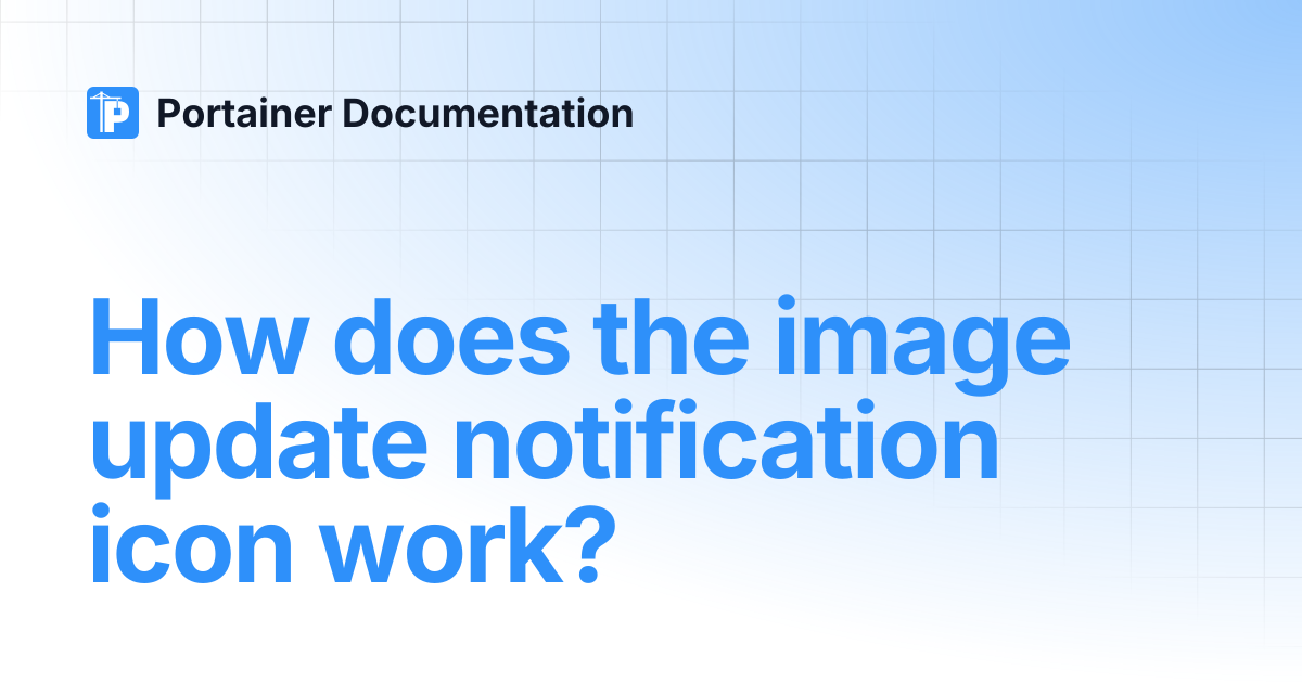 How does the image update notification icon work? | 2.43 STS ...